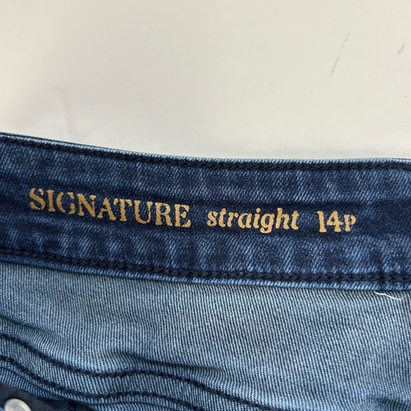 Talbots/ signature straight /blue jeans size 14 P - Picture 4 of 11